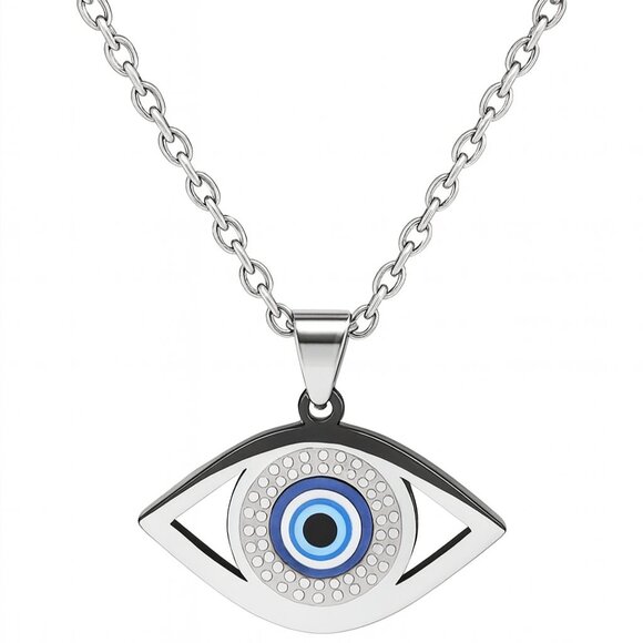Jewelry - Unisex Stainless Steel Eye Pendant Necklace